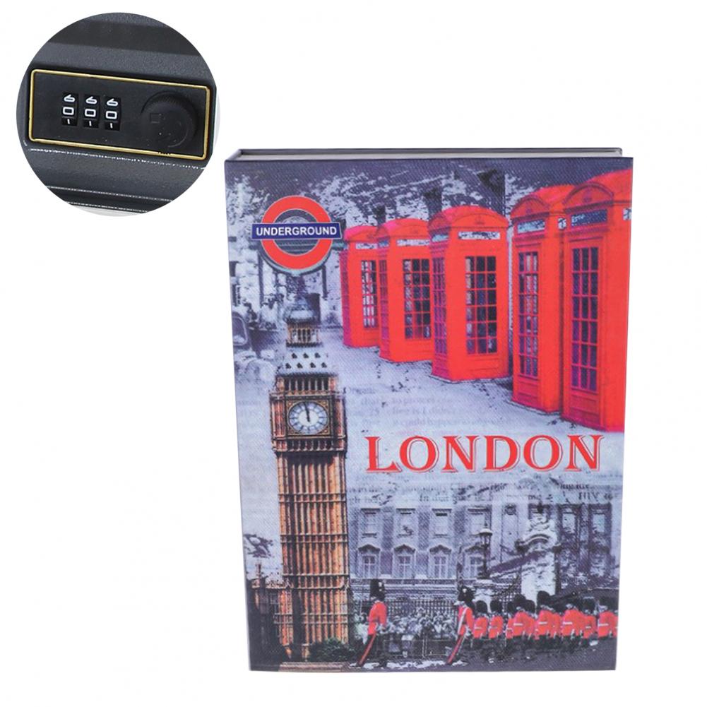 Ящик с паролем Отличный домашний сейф для книг с ключом Тип замка Парольный сейф Портативный депозитный ящик