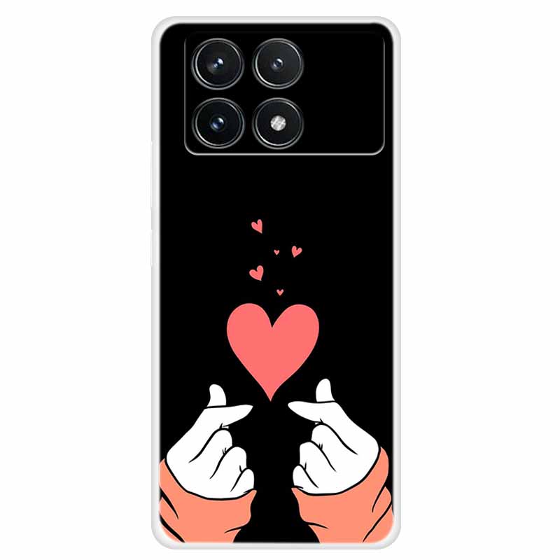 Clear Cover For Xiaomi Poco F6 Pro Case 2024 Paint Soft Silicone TPU Back Cases For Xiaomi Poco F6 Pro 5G Phone Cover Capa Coque