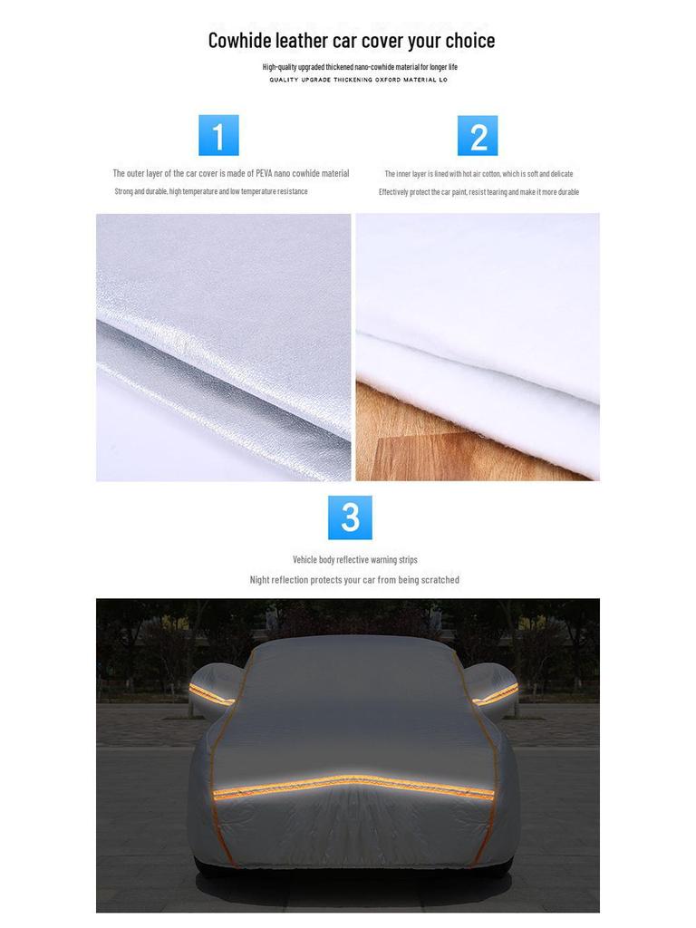 Thickened Anti-Hail Car Cover for Great Wall Tengyi C30 and C20R - Sunscreen Protection