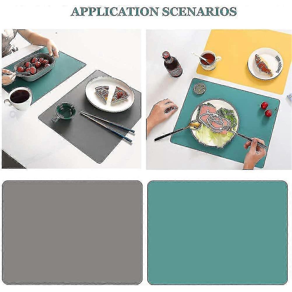 Silicone Placemats,kids Placemats,table Mats Set Of 4 Waterproof Heat Resistant