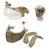 New Tactical FAST Helmet Half Face Mask With Flip Goggles Hunting Airsoft CS Game Paintball Mask Helmet Accessories Gear