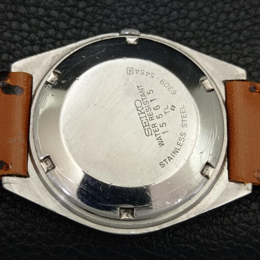 VINTAGE SEIKO 5 AUTOMATIC 6309A JAPAN MENS WHITE COLOR DIAL WATCH A702635-1 R209-a702635