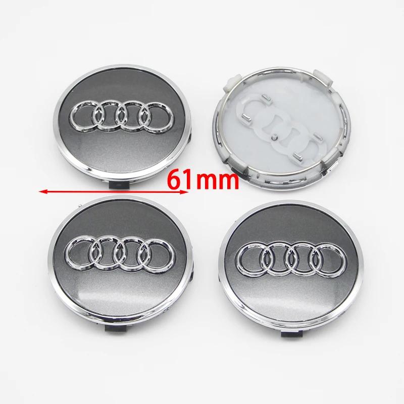 Для Audi A3 4 шт. 135 мм Колпаки на ступицы автомобиля 4F0601165N Для Audi A4 A5 A6 A7 Q3 Q5 A3 S5 Аксессуары Центральные колпачки на колеса Автомобильные колпаки на ступицы Колпаки на диски Стайлинг