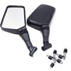 Kanoan Motorcycle Square 8mm and 10mm Universal Left and Right Motorcycle Handlebar Side Rearview Mirrors for Classic and Replacement Mirrors,