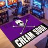 Cream soda skull-themed rug, suitable for living room, bedroom, game room, computer room and home décor.