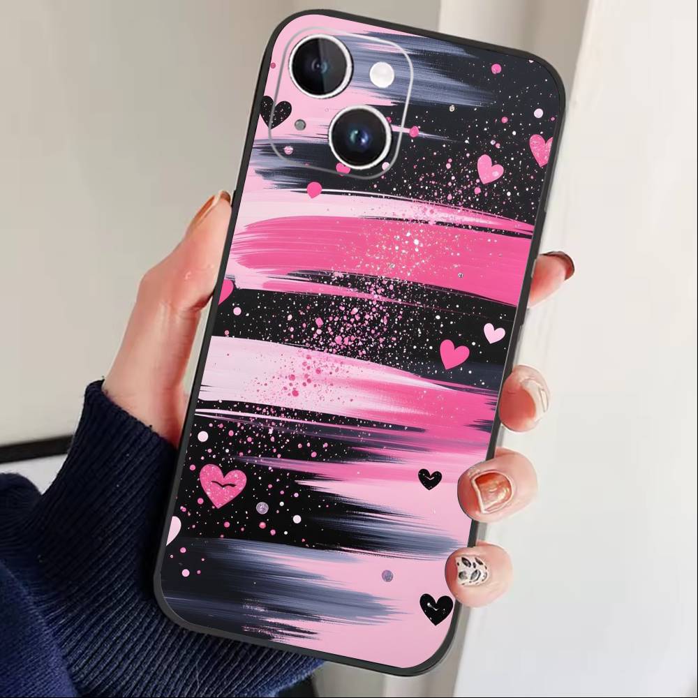 Чехол для телефона Y2k J-INS с граффити для iPhone 17 16 15 14 13 12 Max Plus Силиконовый Черный Чехол