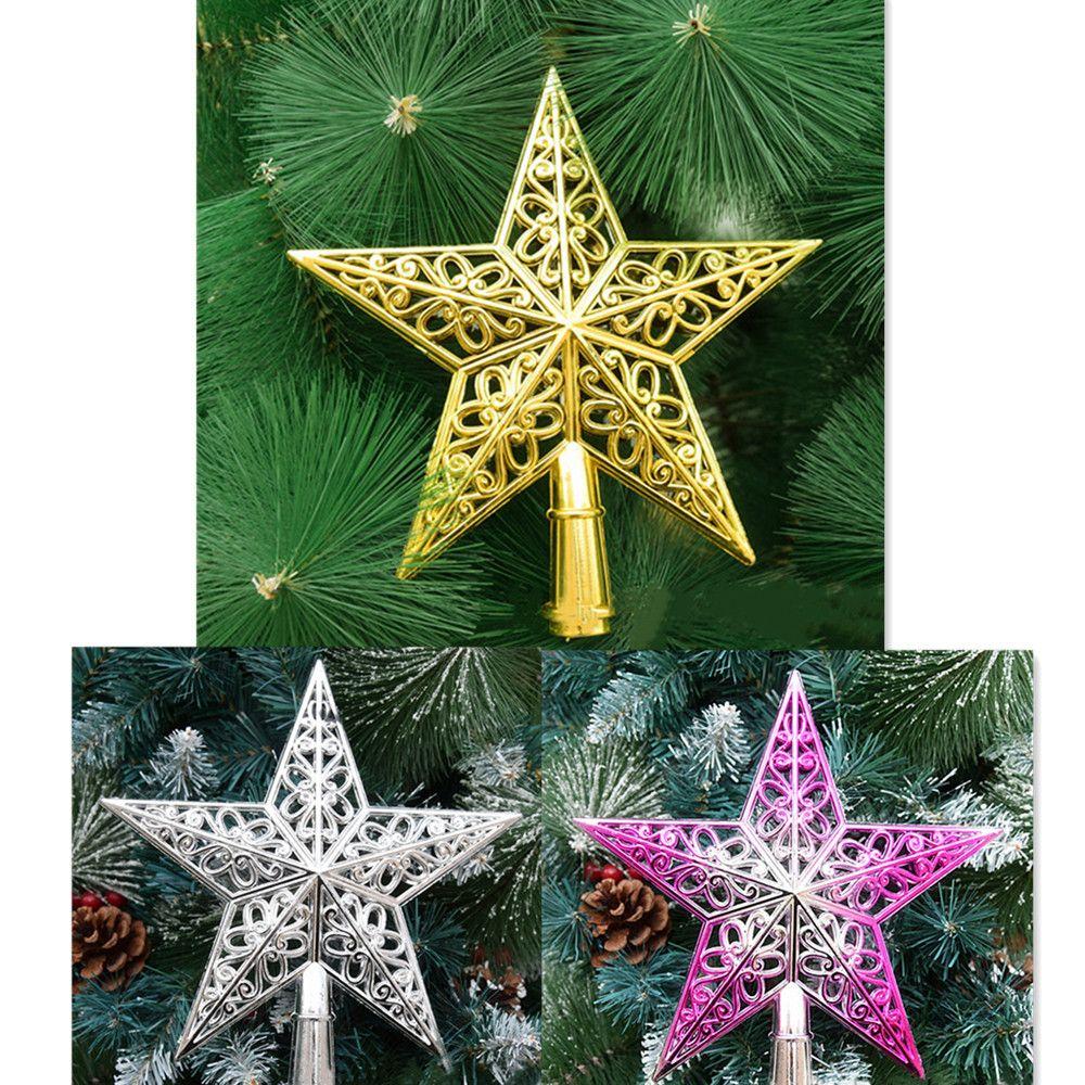 Рождественские украшения Пятиконечная звезда Верхушка для рождественской елки Звезда Верхушка для рождественской елки