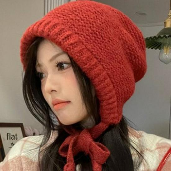 Зимняя шапка Lei Feng из шерсти Майяра с ароматом плюша: Теплая вязаная шапка-пуловер с защитой ушей для женщин.