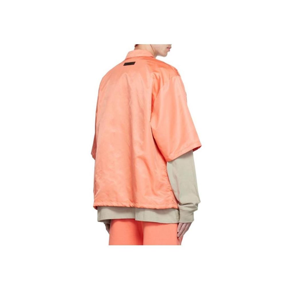 Fear of God Essentials FW22 Нейлоновая рубашка Коралловая Мужская FOG-FW22-34