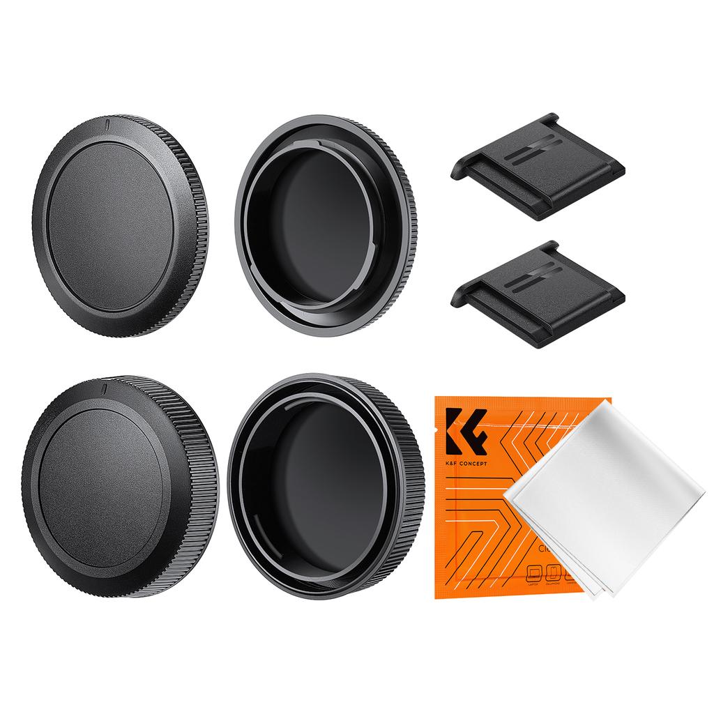K&F CONCEPT Комплект крышек: задняя крышка объектива, крышка корпуса, крышка горячего башмака. Прочная крышка объектива для Canon Fujifilm Minolta Nikon Olympus Pentax Sony