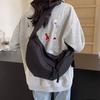 Large Capacity Bag Women 2025 New Shoulder Bag Casual Korean Version Solid Color Messenger Bag Trendy Student Personalized Dumpling Bag