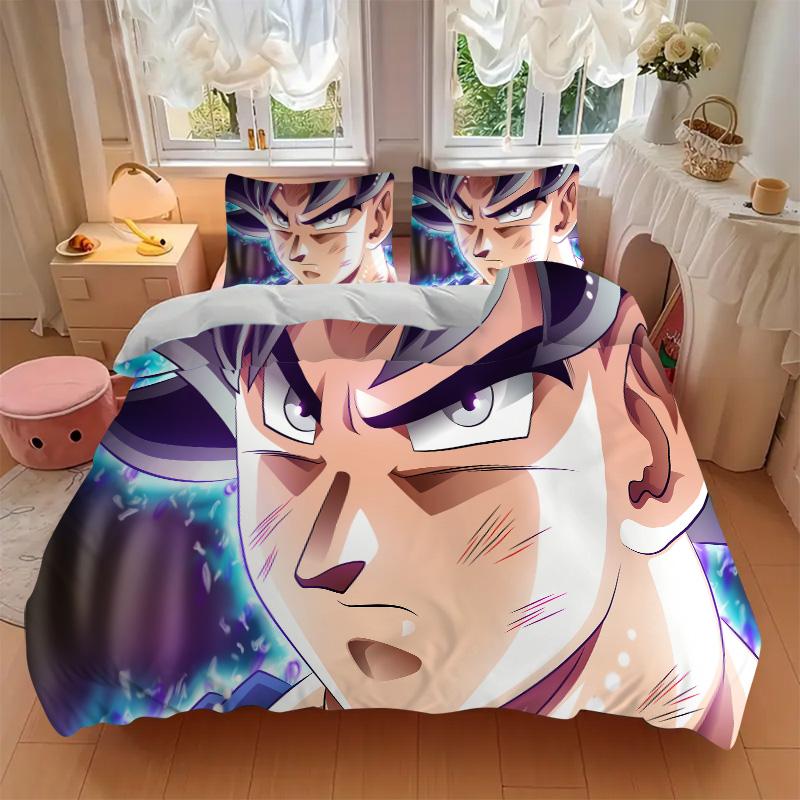 Dragon Ball Z Saiyan Power Print 3Pcs Bedding Setduvet Cover With 2 Bedropillowcase Home Birthday Gift