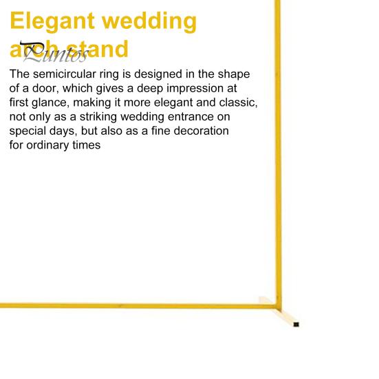 Металлическая арка-фоновая стойка 4 фута/5 футов/6 футов/6,6 футов золотая свадебная арка-стойка рамка для цветов, воздушных шаров, фотографий, арочная рамка для церемонии, дня рождения, вечеринки, ребенка