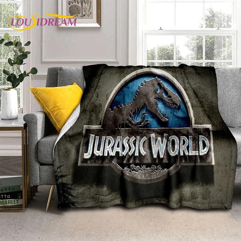 3D Мультяшное Одеяло из Мягкой Фланели с Динозаврами Парка Юрского периода для Кроватей, Спальни, Дивана, Пикника, Плед для Отдыха на Открытом Воздухе, Подарок