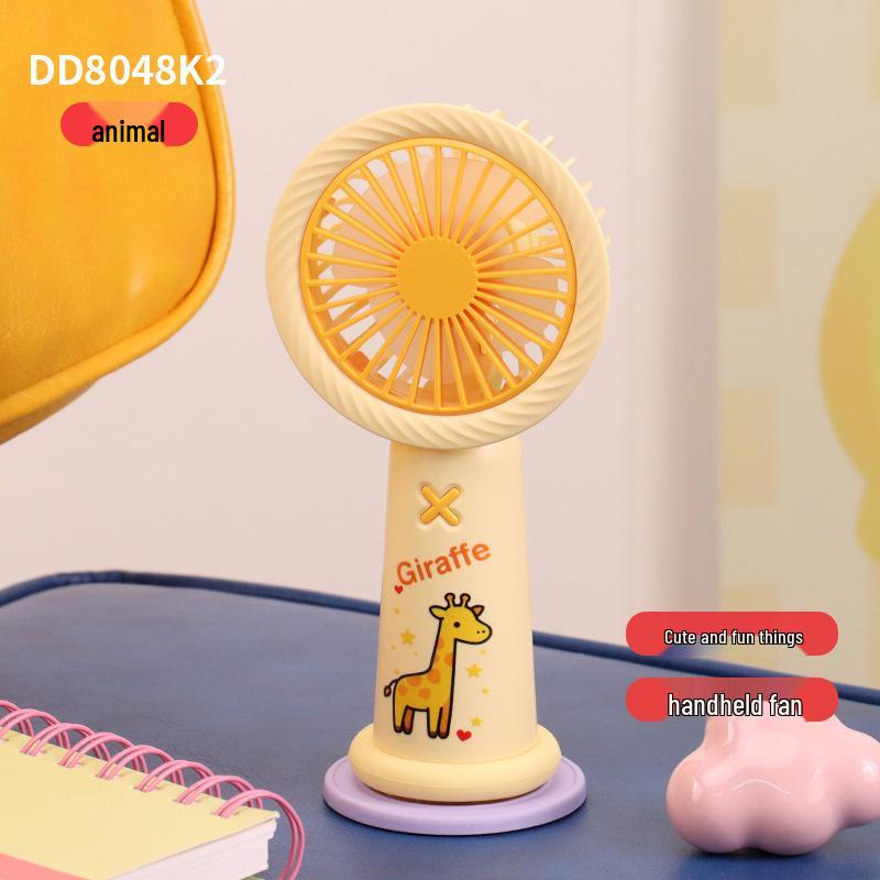Three-Speed Cartoon Handheld USB Rechargeable Fan for Kids - Portable Summer Outdoor Use