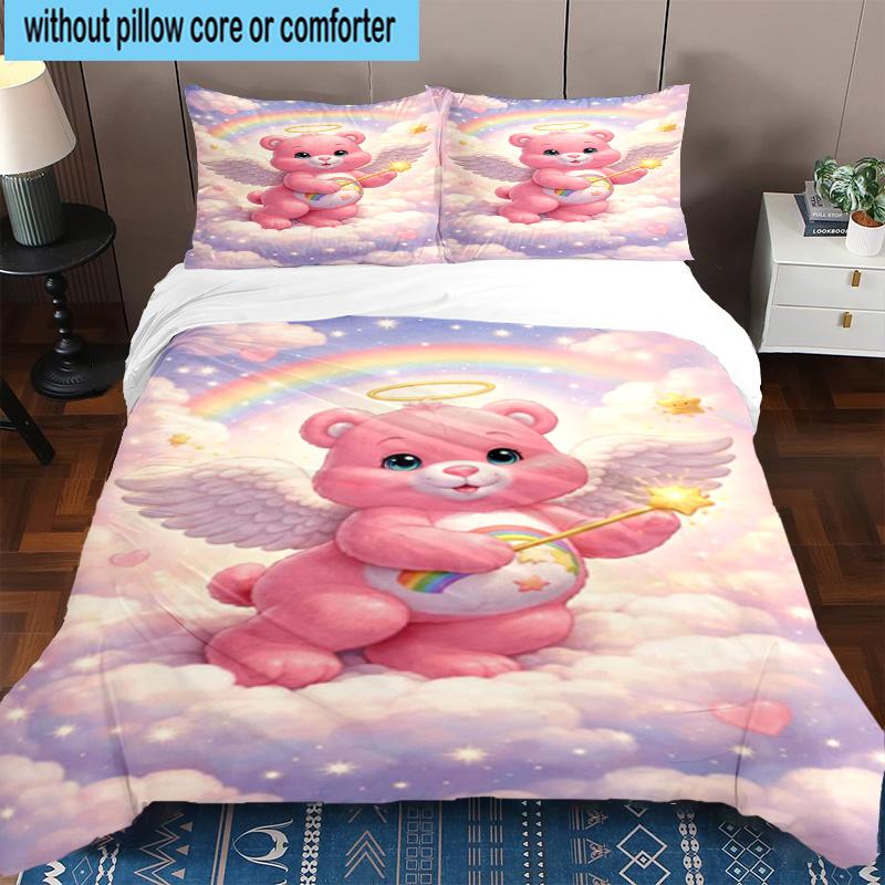 3PCS Love Bears Cozy Night 3pcs Bedding,Including 3PCS Duvet Cover And 2pcs Pillowcases Perfect for Christmas,Ideal for Bedroom, Dormitory