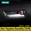 For Toyota Corolla E210 2019 2020 2021 2022 2023 2024 Hybrid ABS Carbon Car Inner Door Handle Bowl Cover Case Trims Stickers