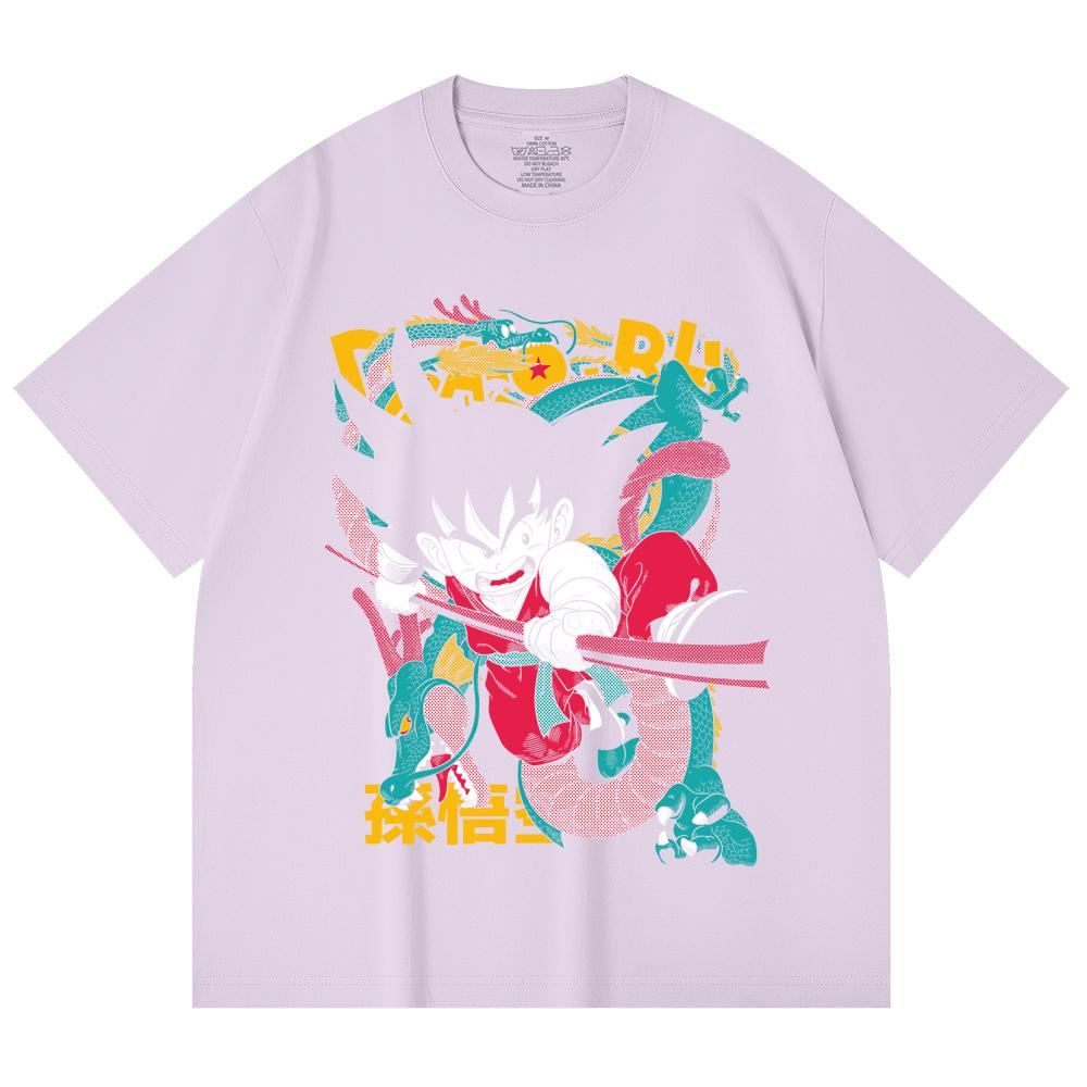 230 г/м² 100% хлопок Dragon Ball V35 Принт Goku Унисекс Тяжелая хлопковая футболка