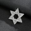 Gold Six-pointed Star Men's Suit Brooch