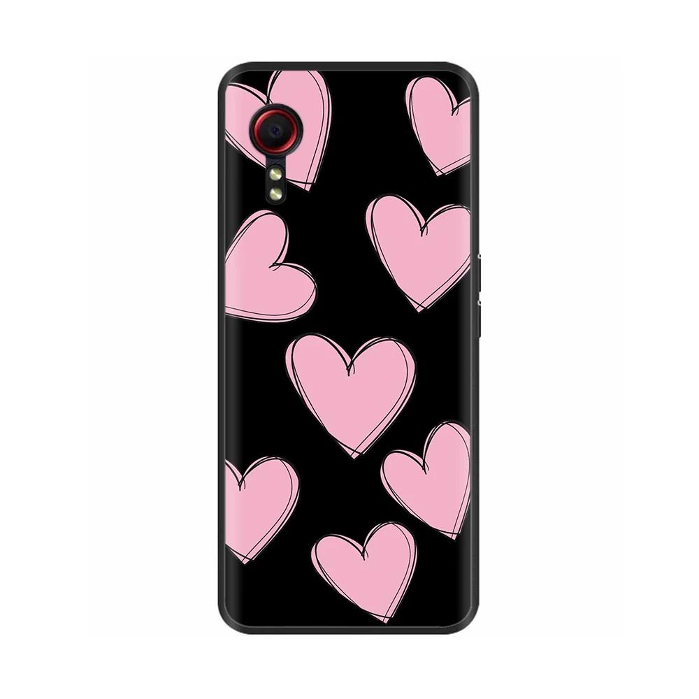 For Samsung Galaxy Xcover7 Xcover 7 Sumsung X Cover7 Cover 7 Case Black TPU Soft Lovely Painted Shockproof Shell Silicone Cover