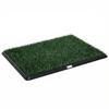 Dog Toilet with Artificial Grass 76x50.5 cm Sanitary Tray for Dogs for Training with Drainage Green