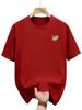 Mens summer fashion casual loose sporty bright color heartshaped printed roundneck shortsleeved Tshirt top