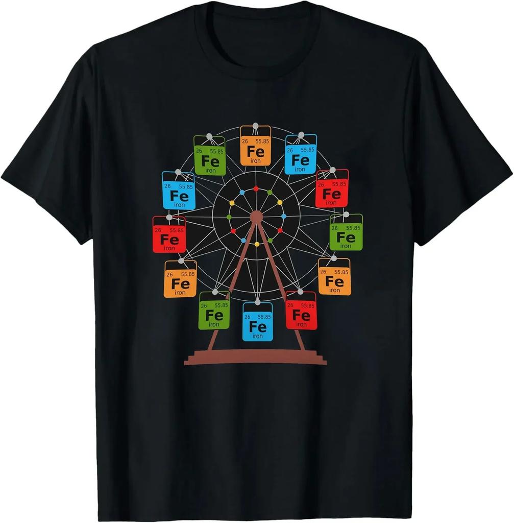 Fun Chemistry Humor Science Teacher Cat Punk Pattern Tshirt Summer Mens Womens Retro Leisure Fashion Pure Cotton Tshirt