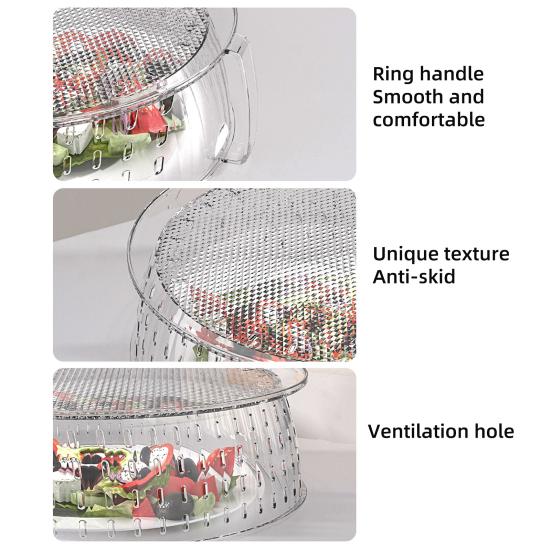 Insulated Food Cover Stackable Food Safety Shield Multi-layer Anti-fly Dust-proof Food