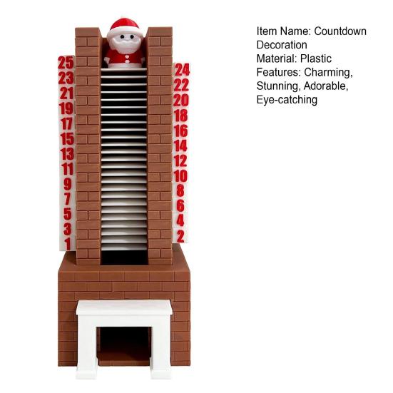 Календарь Адвента с Сантой 25 дней Санта у камина Рождественский календарь обратного отсчета с Сантой