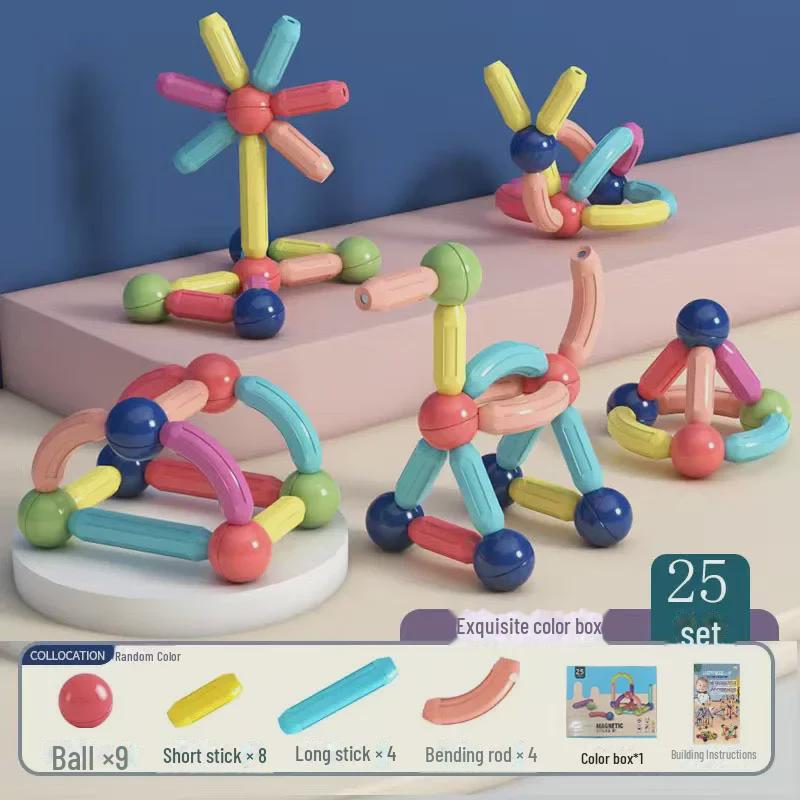 Детский набор строительных блоков «Трансграничные магнитные стержни»