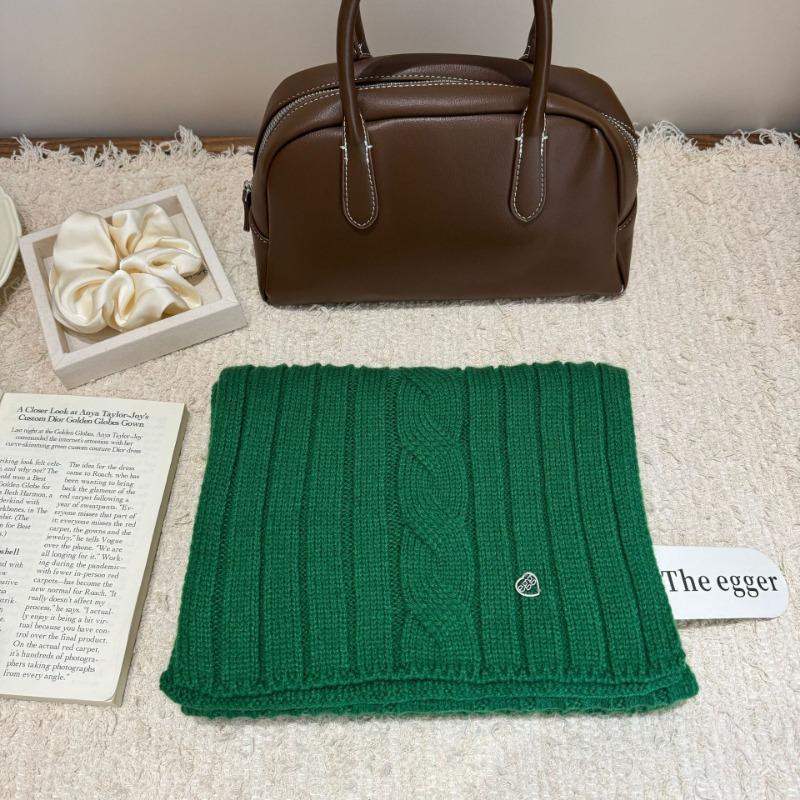 Wool Knitted Solid Color Scarf Couple Versatile Autumn and Winter Scarf Solid Color Warm Scarf Christmas Scarf Hot Sale