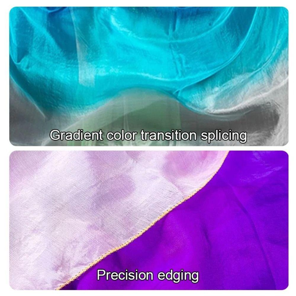 Costumes Accessories 100% Silk Belly Dance Veils Gradient Color 250cmx120cm Veil Shawls Light Texture Dancing Shawl