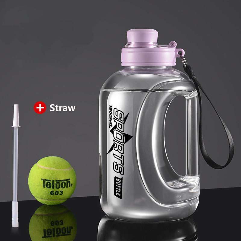 Portable Water Bbottle With A Built In Straw And Shoulder Strap In Eco Friendly Material Suitable For Fitness And Outdoor Activi