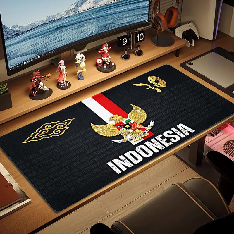 Timnas Indonesia Color Mouse Pad Large Gaming Table Cushion Non-slip Laptop Tablet Big Mousepad XXL Mat Mini PC Playmat With Lock edge