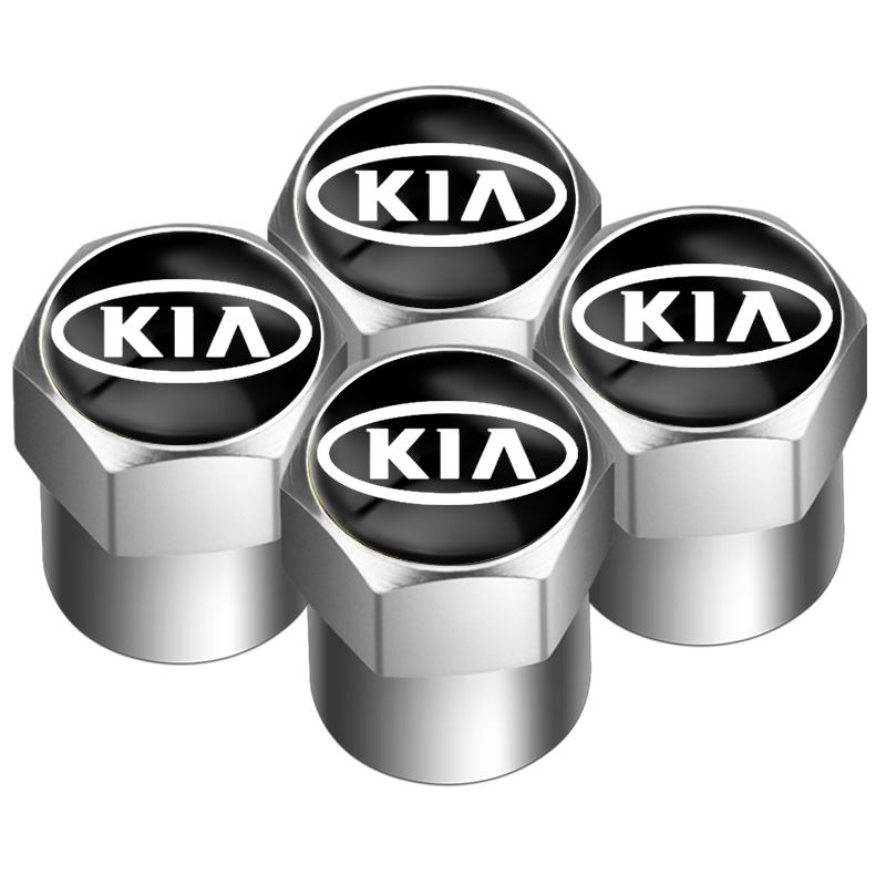 4Pcs Auto Metal Wheel Tire Valve Caps Stem Case For KIA Rio Ceed Sportage Cerato Soul Sorento Picanto Optima Car Accessories EB6
