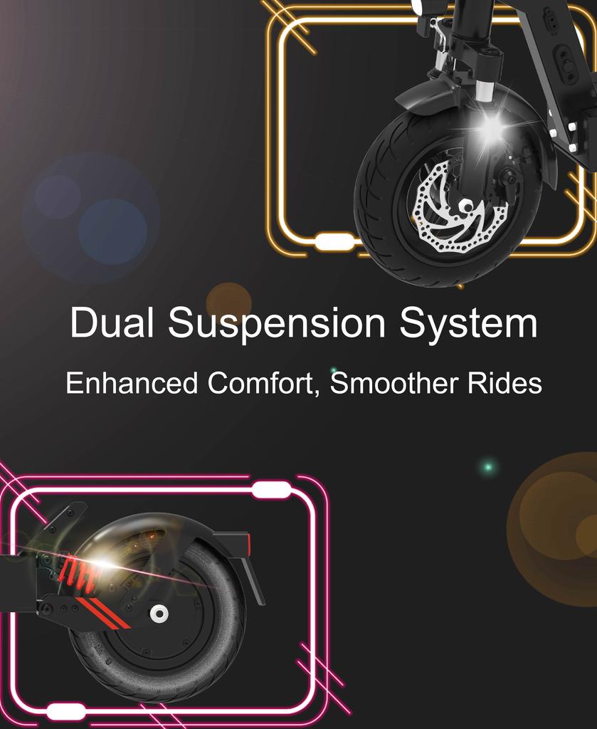 DriveTron DT08 Adult Electric Scooter, 25 mph, 37 Mile Range, 48V 13Ah 500W, Front Disc Brake + EABS, IPX5