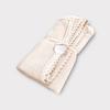 Muslin Blanket 100x75 with Lace, Vanilla Beige