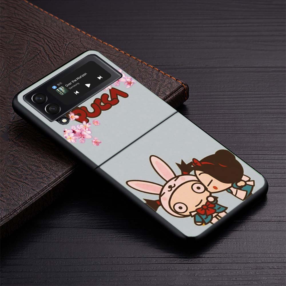 Милый мультяшный чехол Pucca Garu для телефона Samsung Z Flip3 Flip4 Flip5 5G zFlip 4 5 Чехол-ракушка для мобильного телефона Caso Fundas