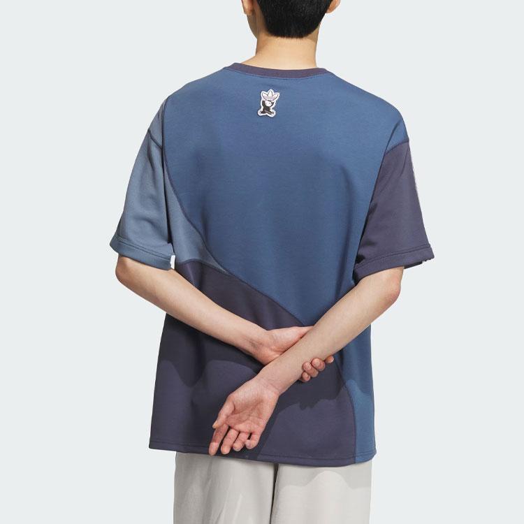 Adidas Originals Toc Graphic Tee with Stripes Unisex Tops Dark-Cyan IN1010