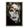 Face of a Woman In Black and Gold Face of a Woman In Black and Gold, 50X70 Cm, Unframed, Premium Canvas On Stretcher