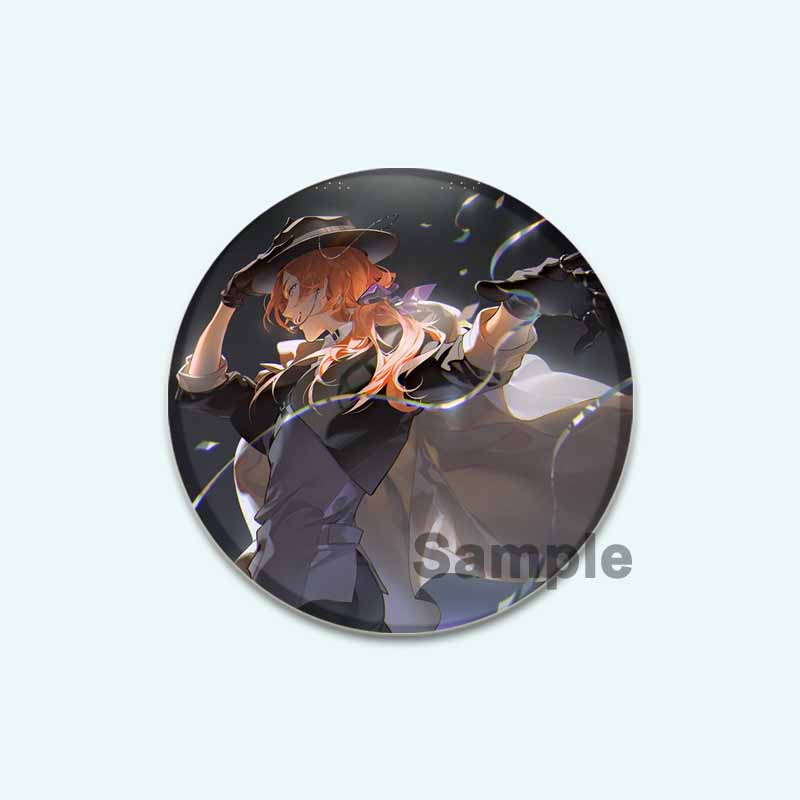 32/44/58 мм мультфильм бродячие собаки Банго HD печать брошь аниме значок вооруженное детективное агентство Дадзай Осаму круглая витрина броши булавка на лацкан ювелирные изделия