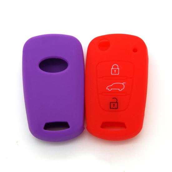 Защитный автомобильный чехол с силиконовым ключом и 3 кнопками для Kia Rio K2 K3 K5