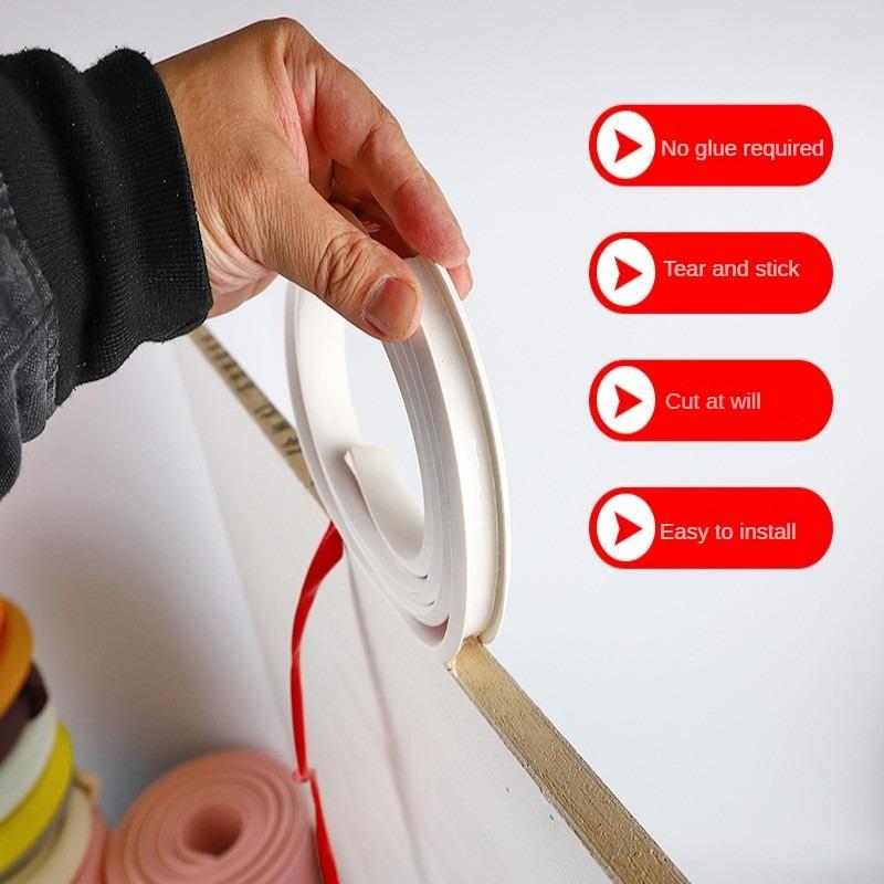 5M U-shaped Edge Banding Tape Furniture Self-Adhesive Table Chair Wood Board Cabinet Edge Protector Wood Closet Decoration Tape