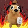 25cm This Is Fine Meme Coffee Dog Plush Toy Soft Stuffed Doll Cute Movie Tv Theme Children'S Birthday Gift For Boys