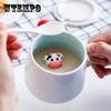 Creative Ceramic Mug with Lid Spoon Cute Female Korean Water Breakfast Cup Couple Milk Coffee Tea Cup