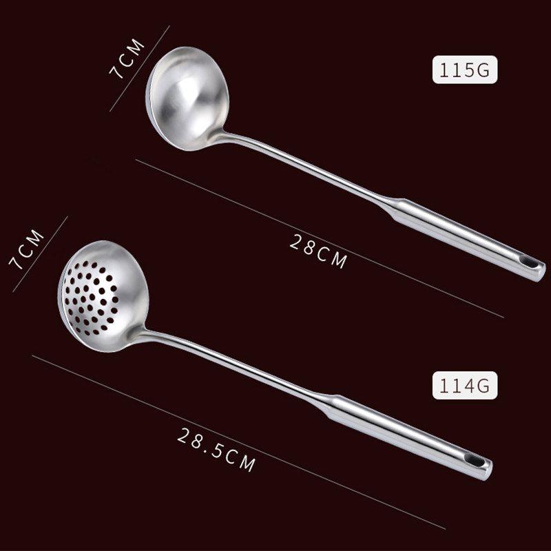 Soup Spoon For Home Large Soup 304 Stainless Steel Spoon Long Handle Spoon Porridge Spoon Porridge Spoon Soup Scoop Hot Pot Slotted Ladle