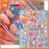 Xiaomi Ocean Nail Art Stickers 5D Summer Starfish Seashell Nail Decals Decoration Y2K Embossed Nail Art Supplies Manicure Slider