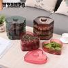 Transparent Stackable Nut Plate Dried Fruit Tray with Lid Living Room Snack Box Candy Storage Box Household Plastic