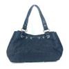 BVLGARI Logo mania Bag Shoulder Bag Tote Bag Leather/Canvas Black/GoldHardware
