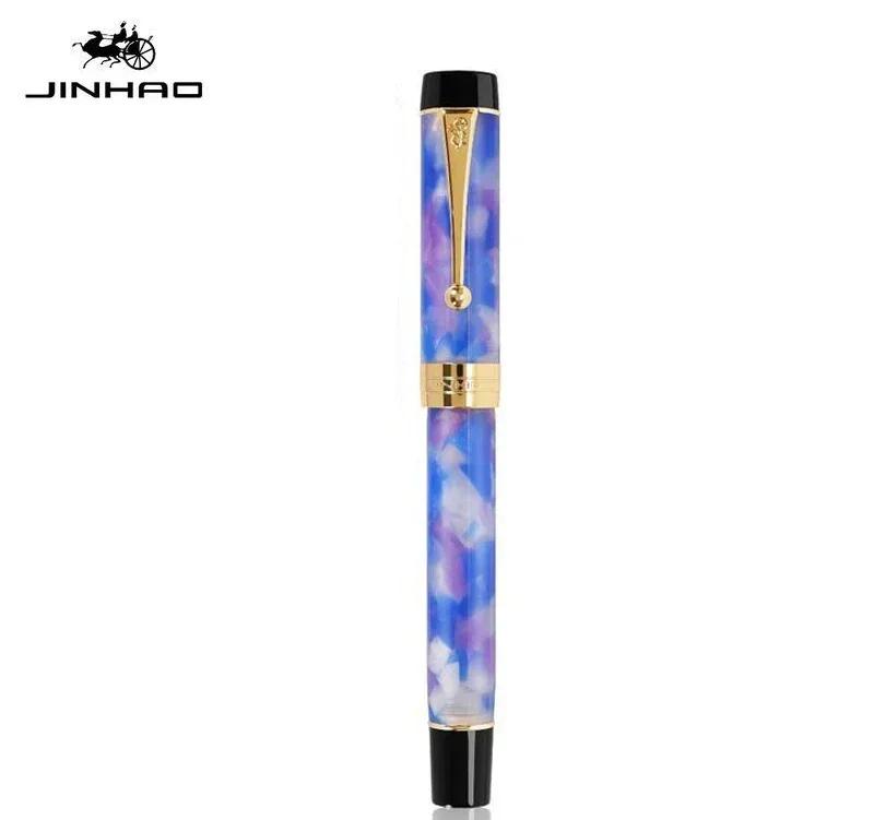 Jinhao 100 Centennial Перьевая ручка из смолы EF/F M / Изогнутое перо Золотой зажим Деловые Офисные Школьные принадлежности Канцелярские товары PK 9019